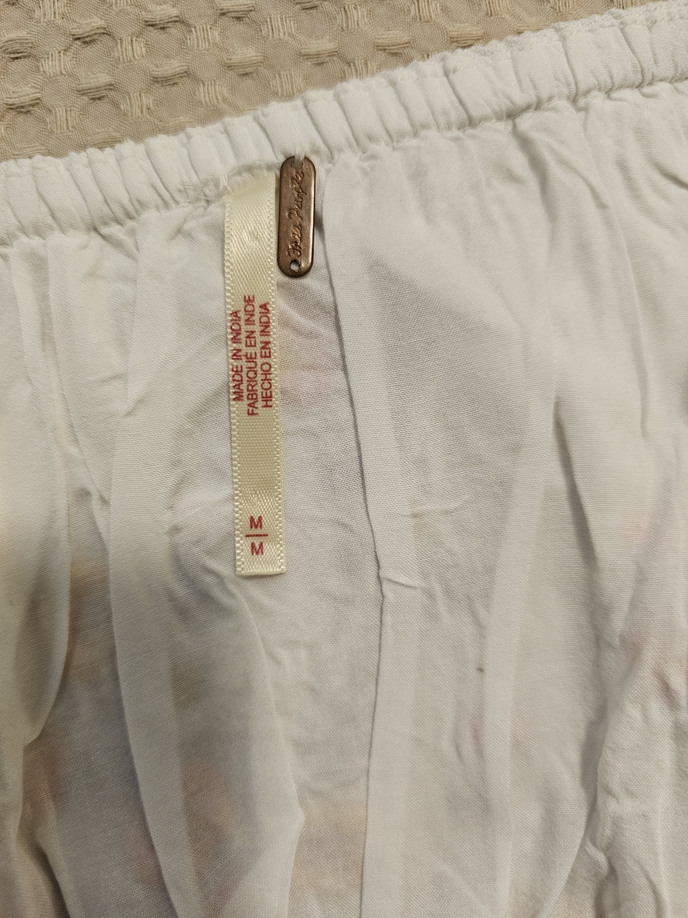 Free People White Mini Dress with Multicolor Floral Embroidery - Picture 12 of 12